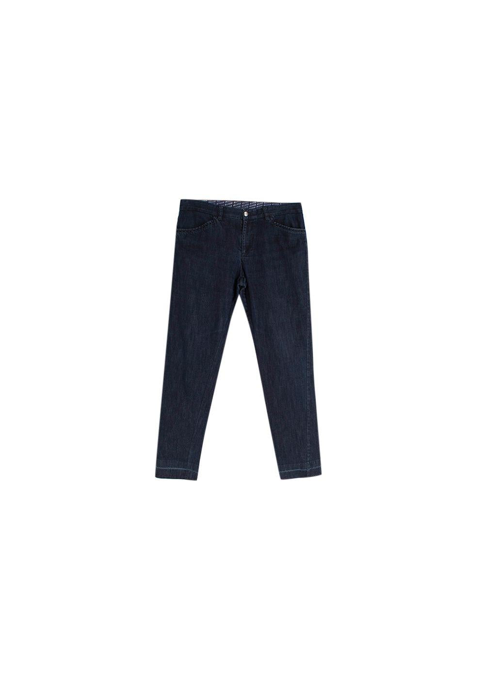 indigo-wash denim classic-fit jeans