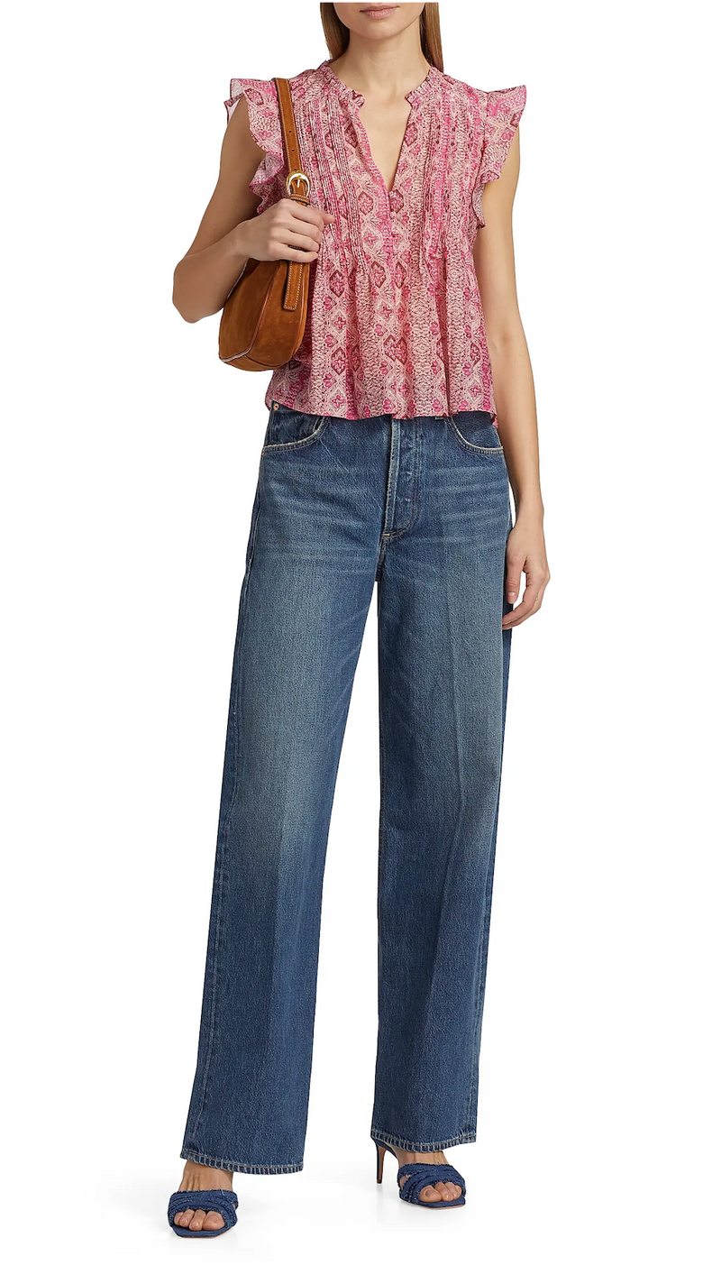 Paige Multi Paisley Print Idris Top