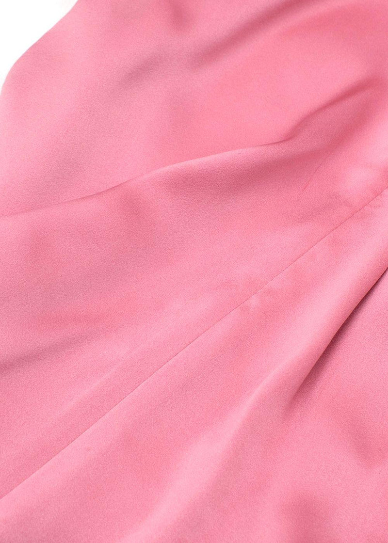 Roksanda Pink Sleeveless Silk Blouse with Neck Tie