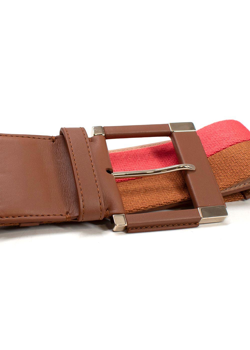 Loro Piana Bicolour Fabric Belt - Size 75
