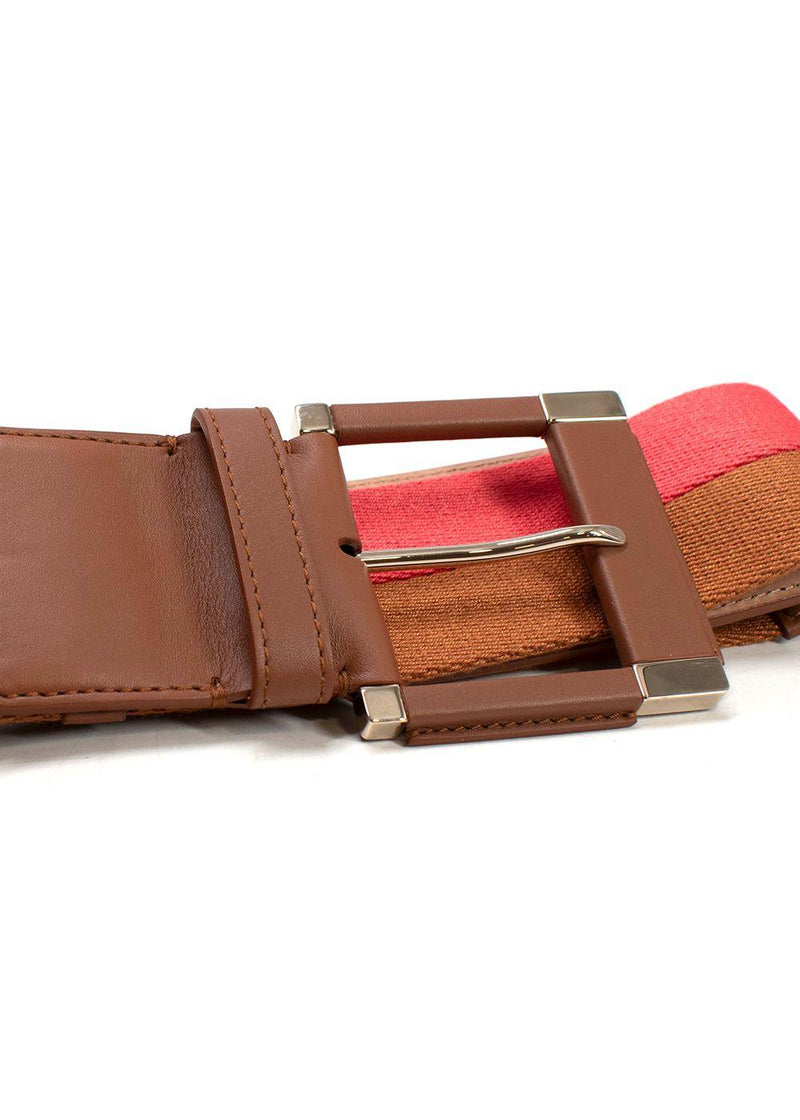 Loro Piana Bicolour Fabric Belt - Size 75