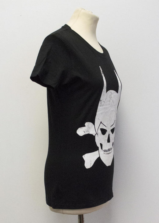Black Bat Skull T Shirt