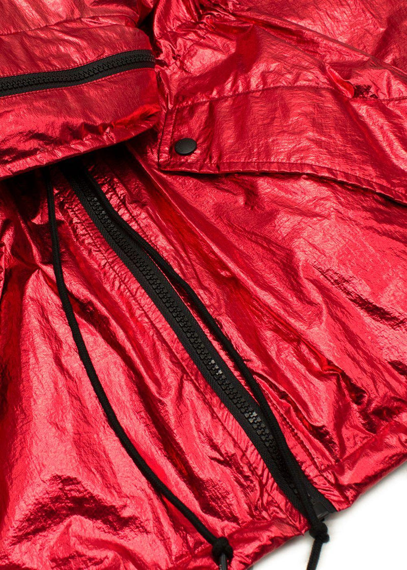 Kenzo Red Metallic Windbreaker Jacket