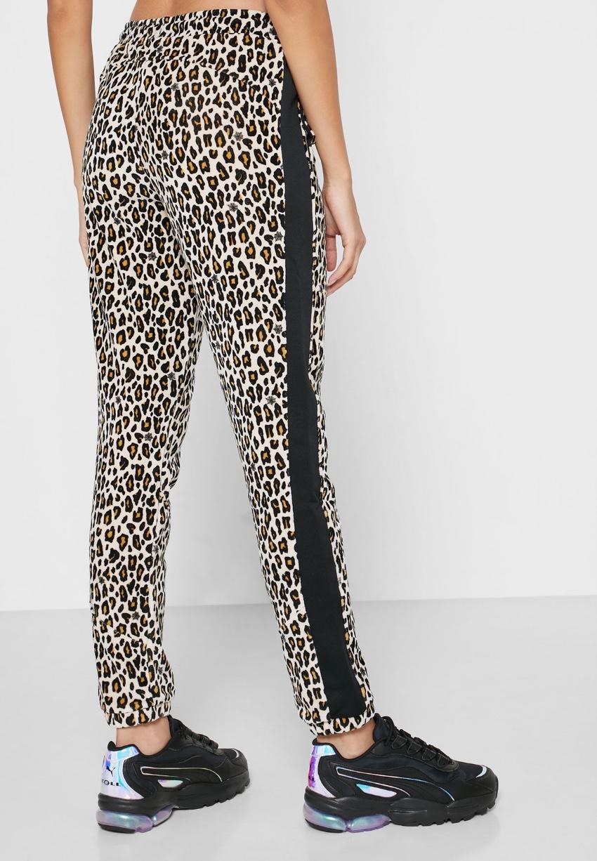 Charlotte Olympia leopard print velvet joggers