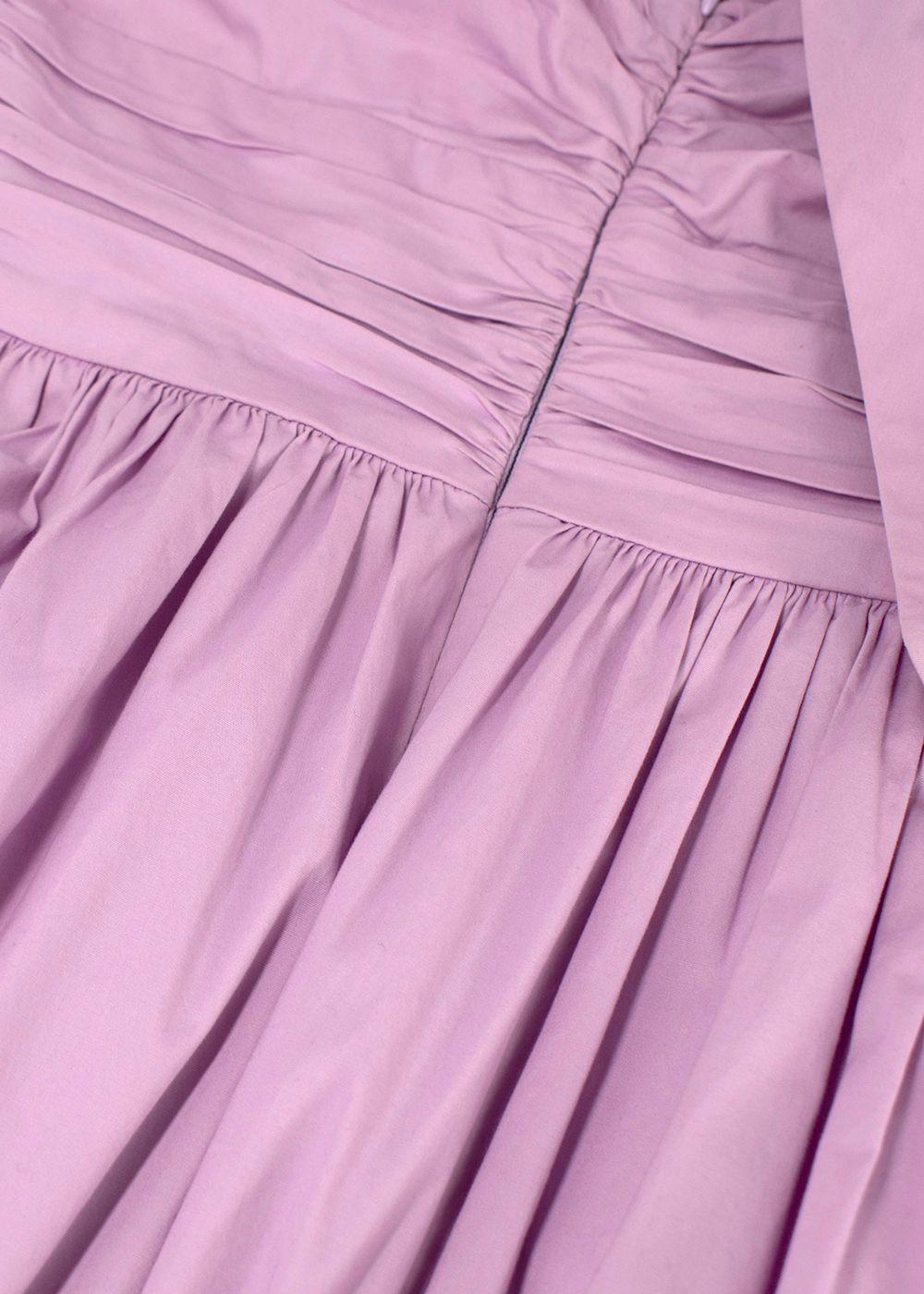 Staud Lavender  Gloria Stretch-Cotton Poplin Maxi Dress