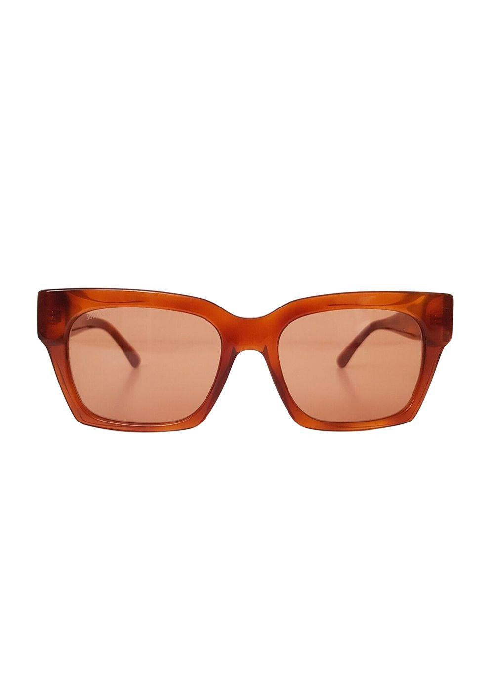 Havana Square Framed Caramel/Red Sunglasses