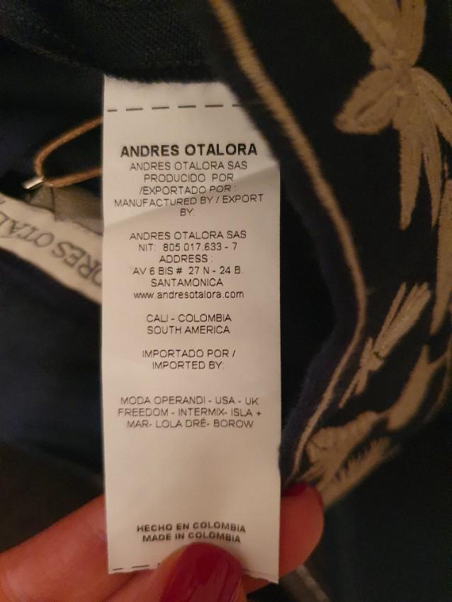Andres Otalora cacao embroidered linen pants