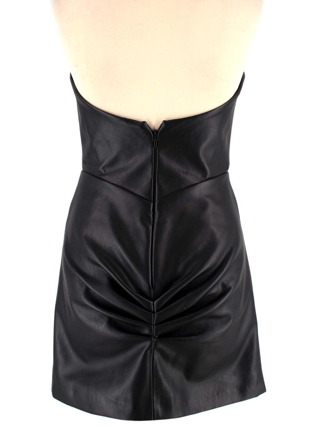 De La Vali Connie Faux Leather Mini Dress