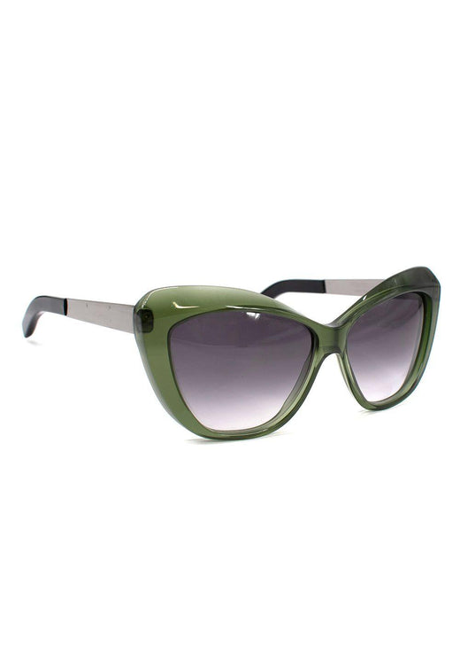 Sportmax Green Acetate Cat Eye Sunglasses