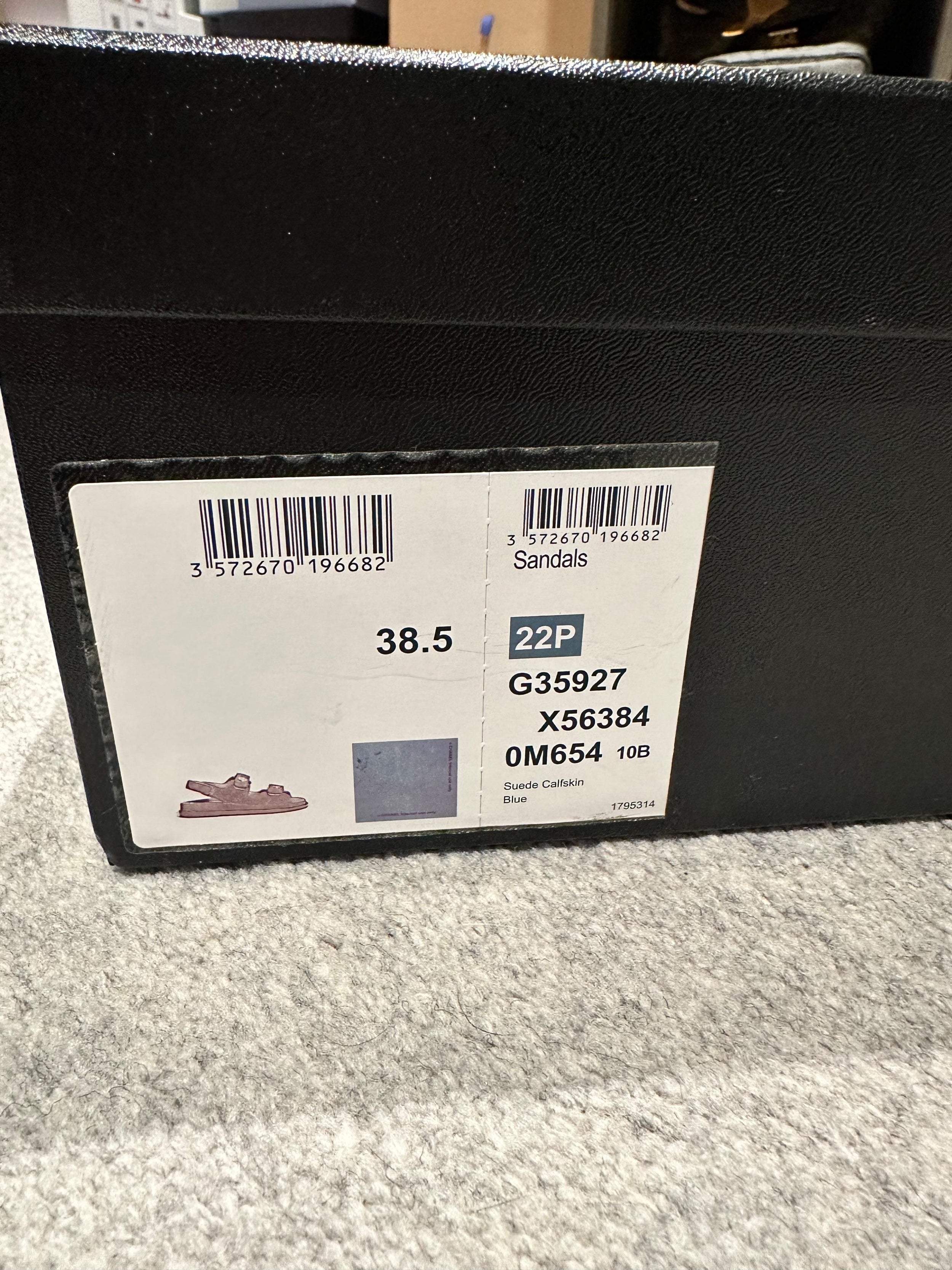 Chanel Blue Suede Dad Sandals