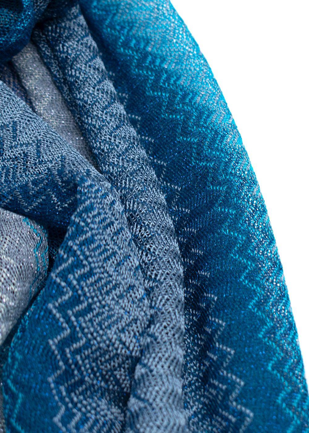 Missoni Blue Ombre Fringed Scarf