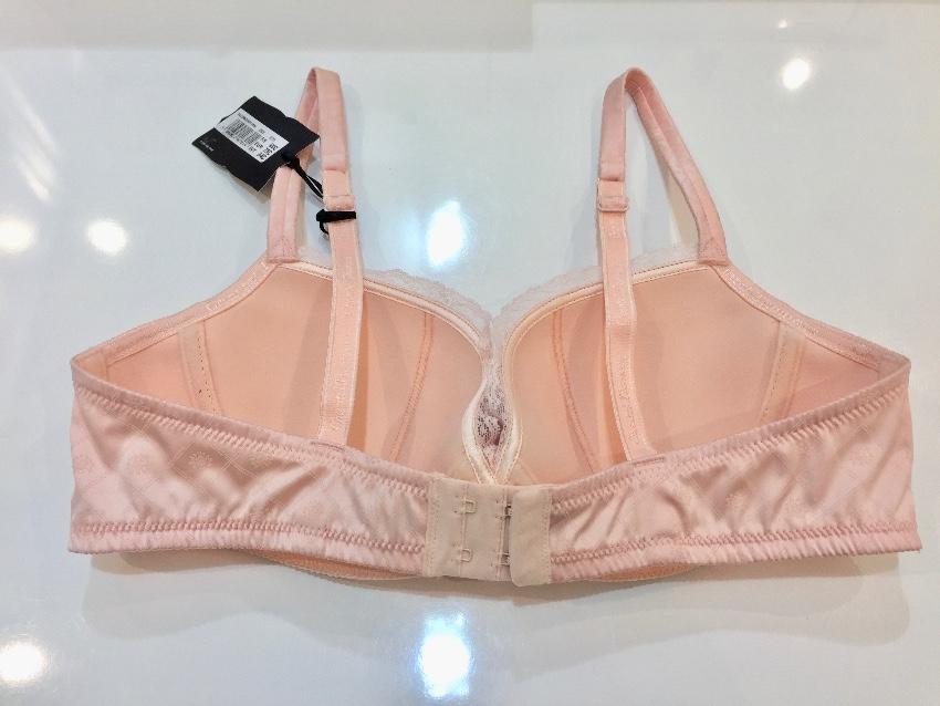 Chantal Thomass Rose Pink Satin Jacquard Pad Bra