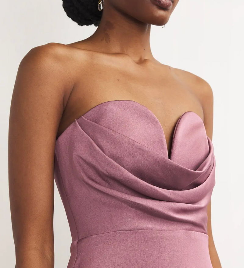 Alex Perry  Satin Crepe Draped Gown
