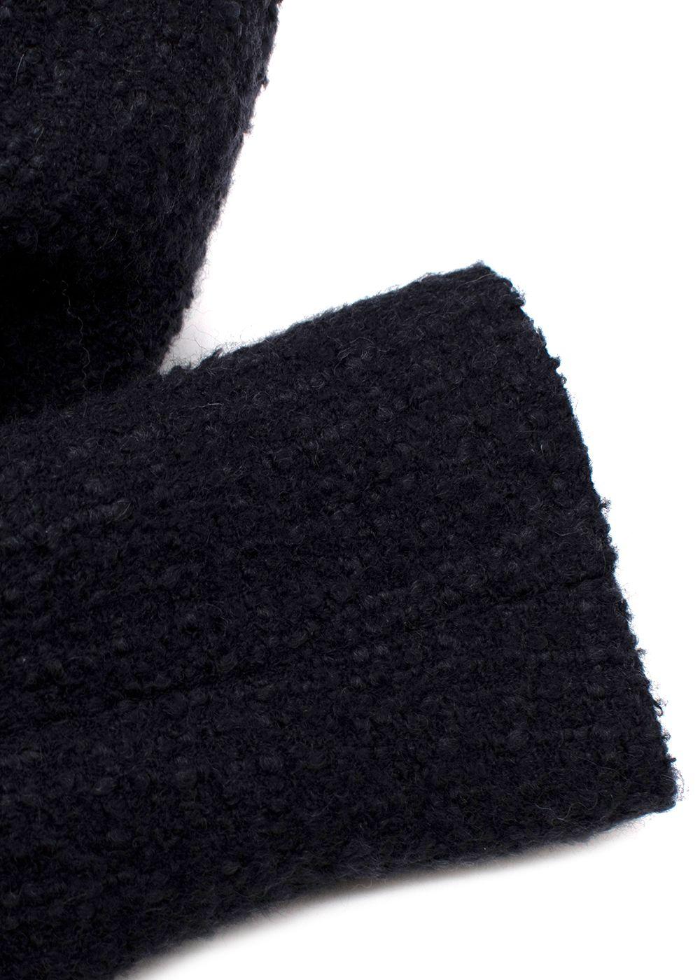 Claudie Pierlot Navy Contrast Trim Tweed Jacket