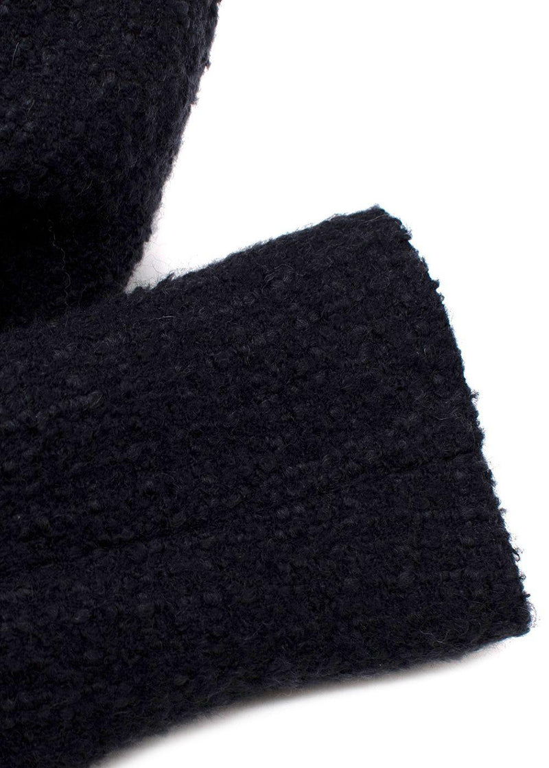 Claudie Pierlot Navy Contrast Trim Tweed Jacket