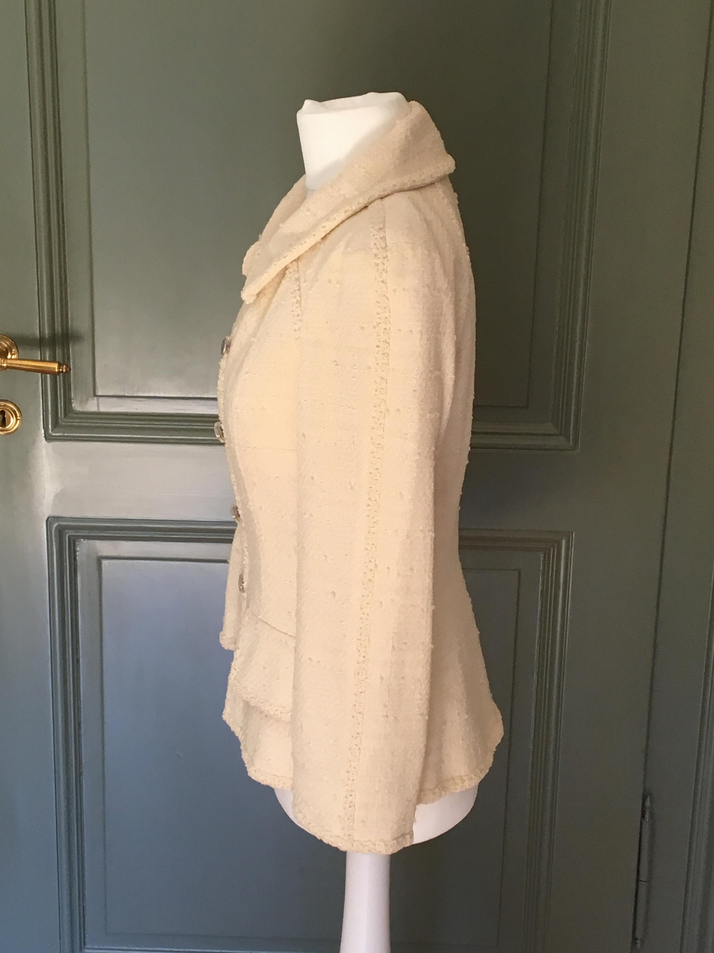 Chanel Cream Tweed Jacket