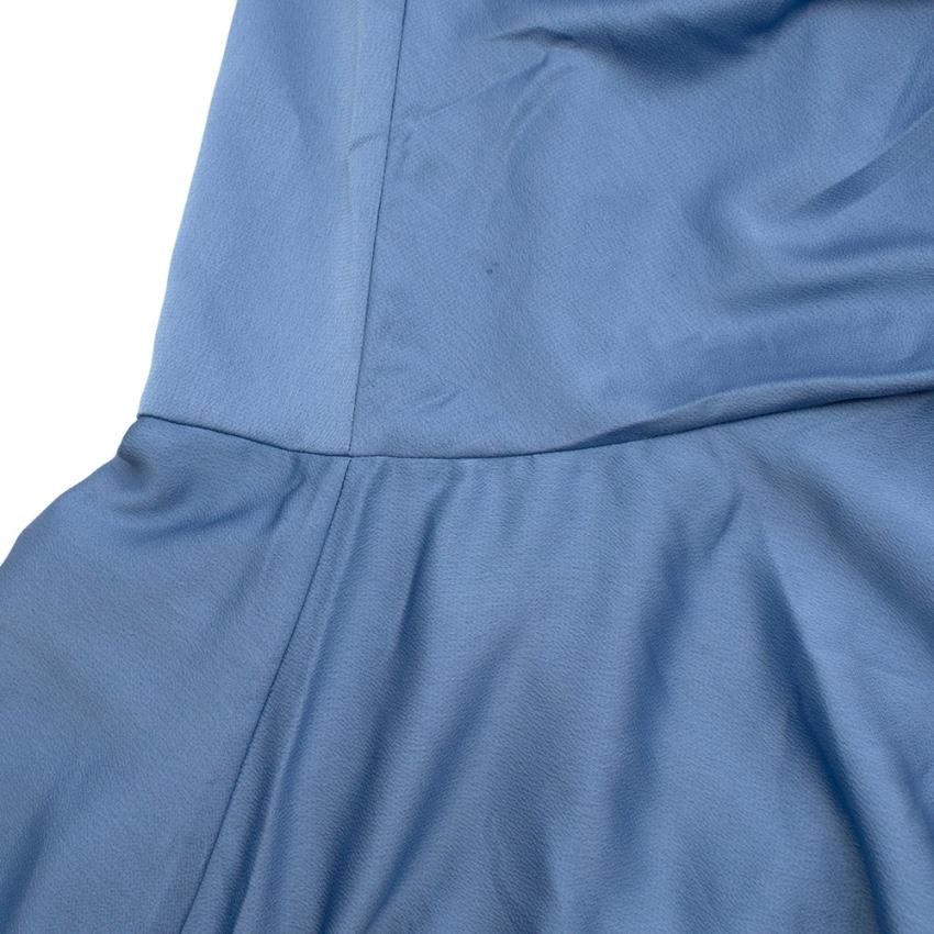 Keepsake Light Blue Satin Ruffled Mini Dress