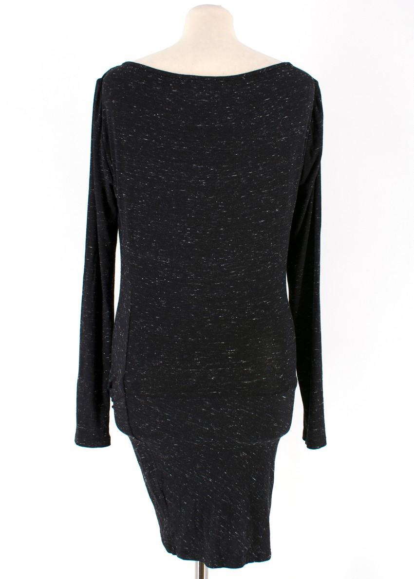 Donna Karan Black Speckled Twist Dress