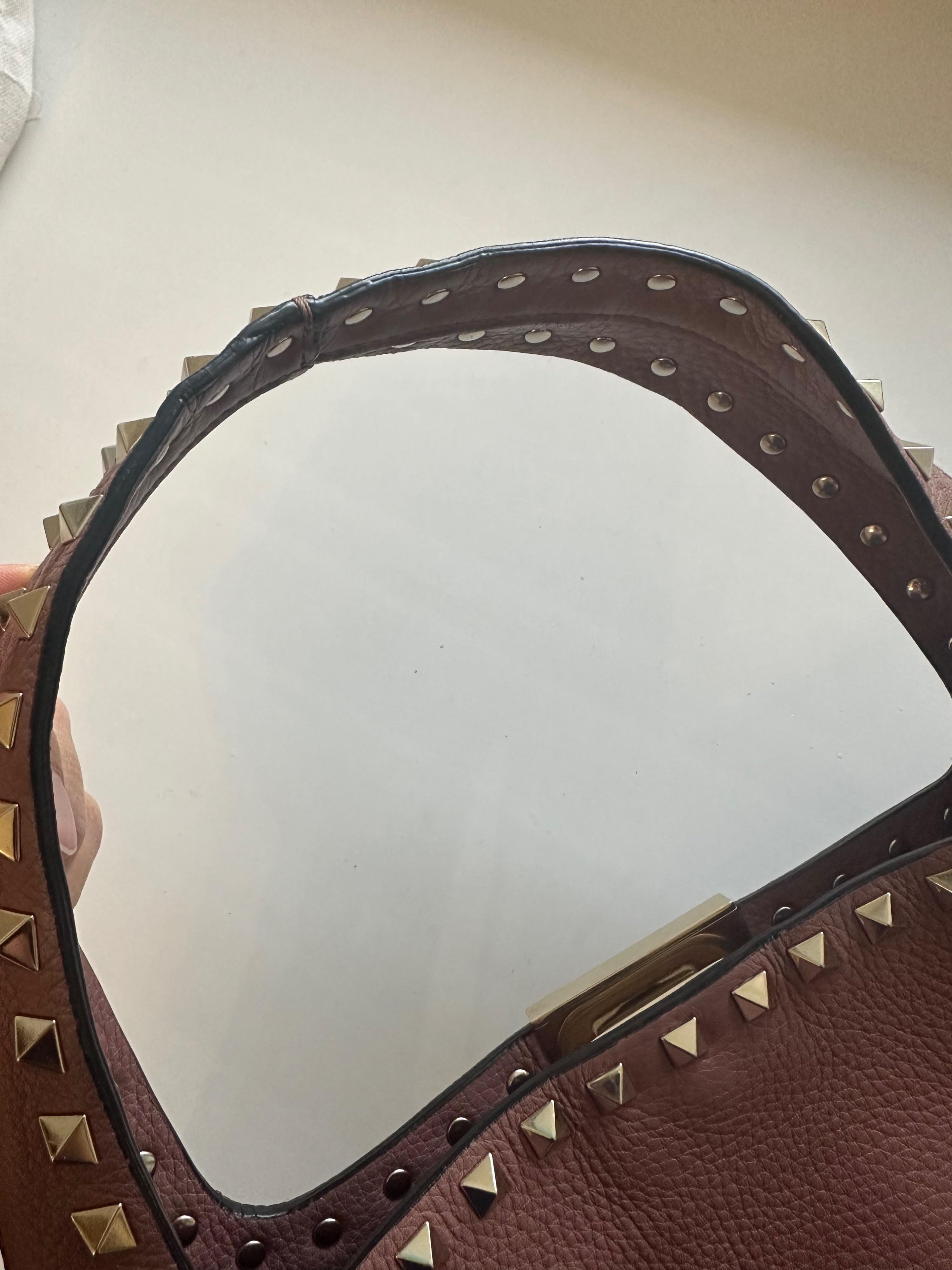 Valentino Pink Rockstud Shoulder  Bag