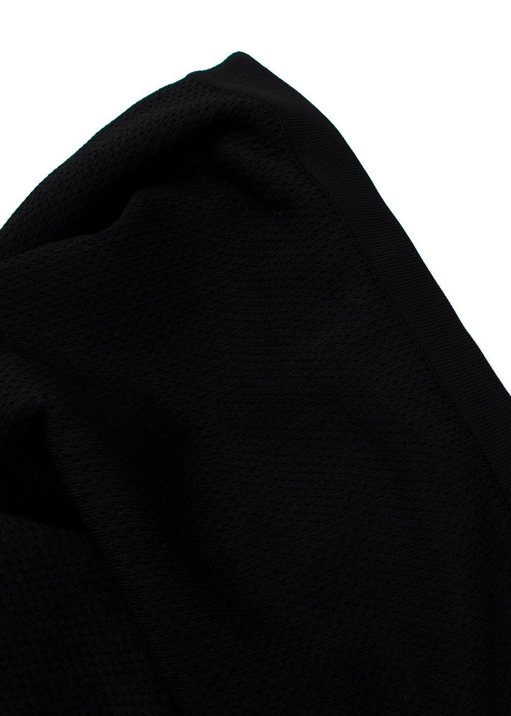 Black Textured Knit Curved Hem Mini Skirt
