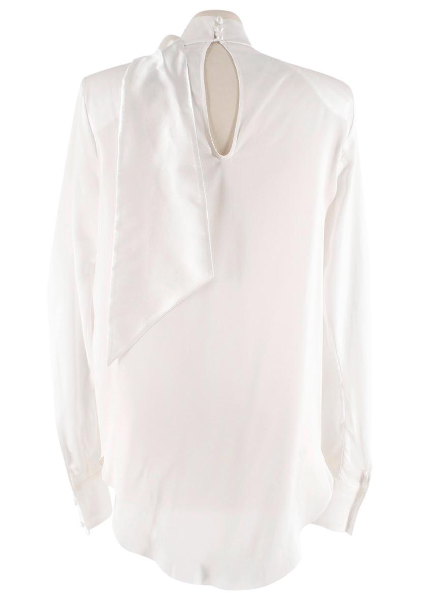 Materiel Tibilisi Buckle Neck Silk-satin blouse