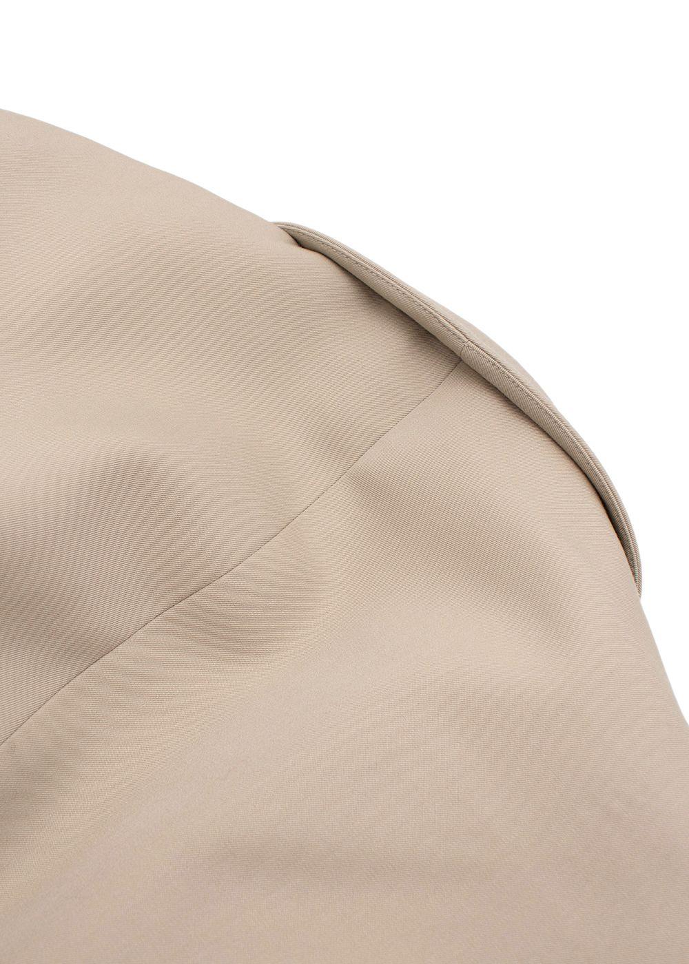 Christopher Esber Neutral Single Breasted Wool Blazer
