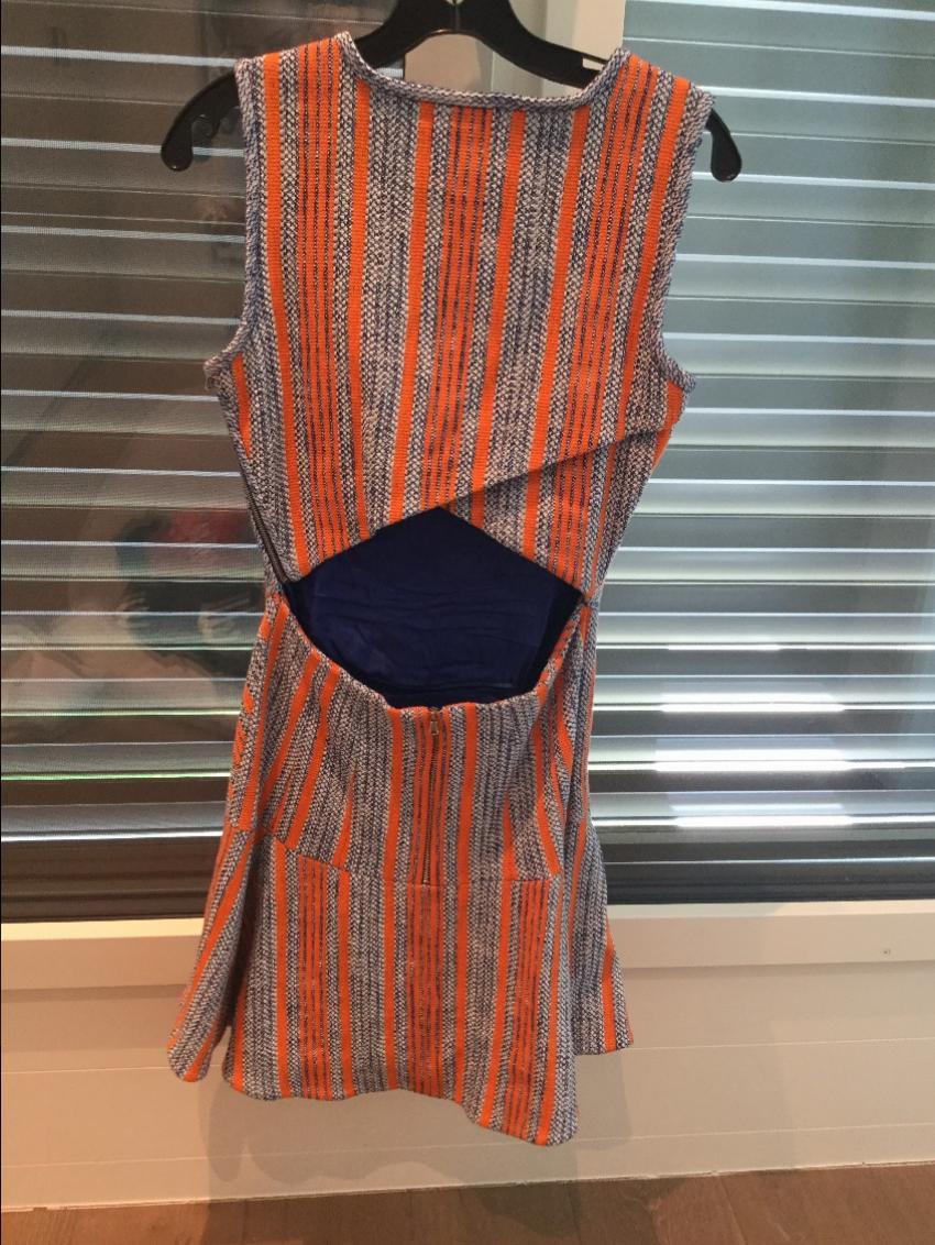 Carven Tweed Back Cutout Dress