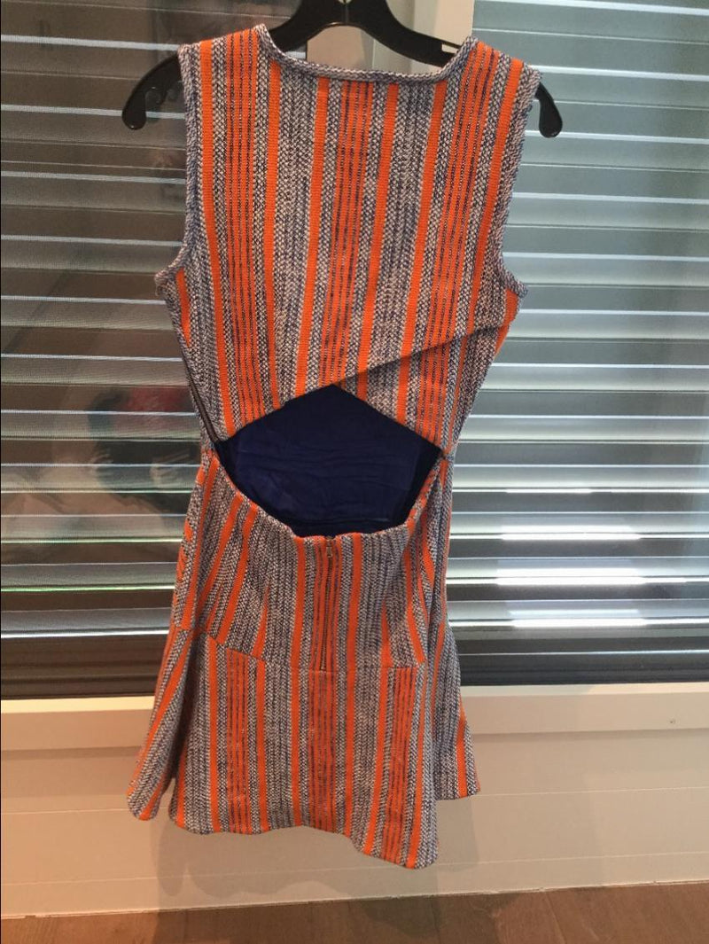 Carven Tweed Back Cutout Dress