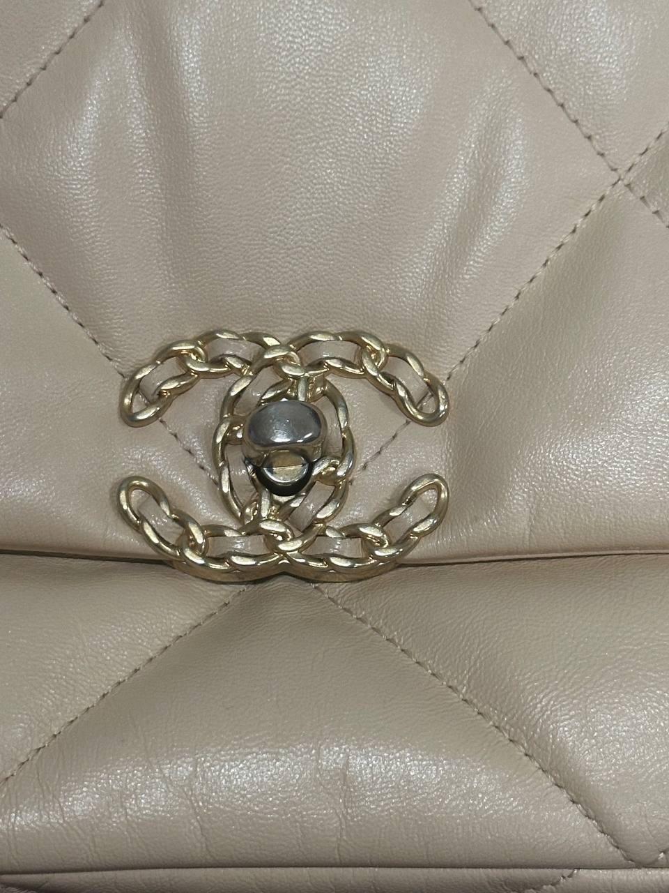 Chanel Beige Medium 19 Flap Bag