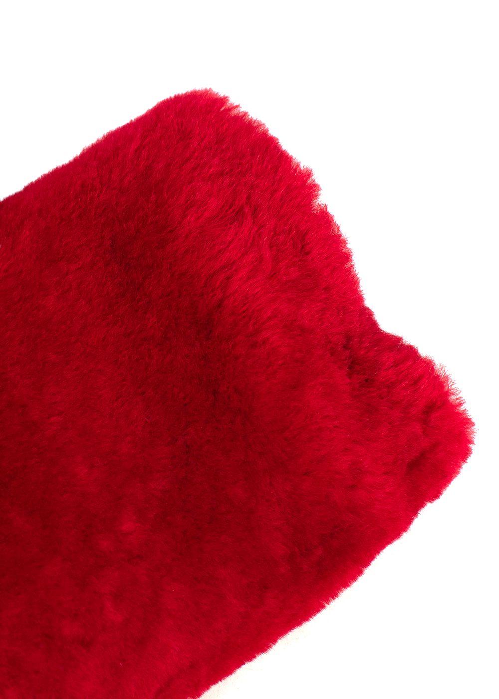 MCQ Red & Pink Shearling Zip Jacket