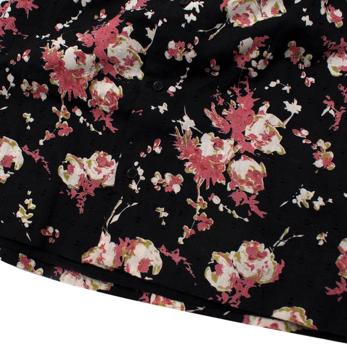 Black Floral Fil Coupe Dress