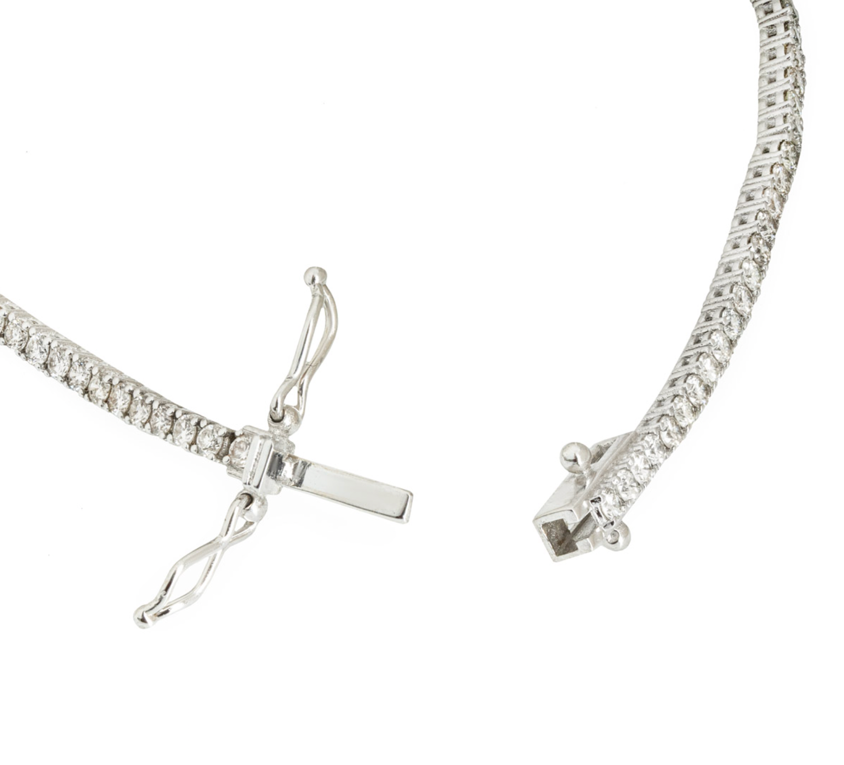 18ct white gold & white diamond Tennis bracelet TDW 2.03ct