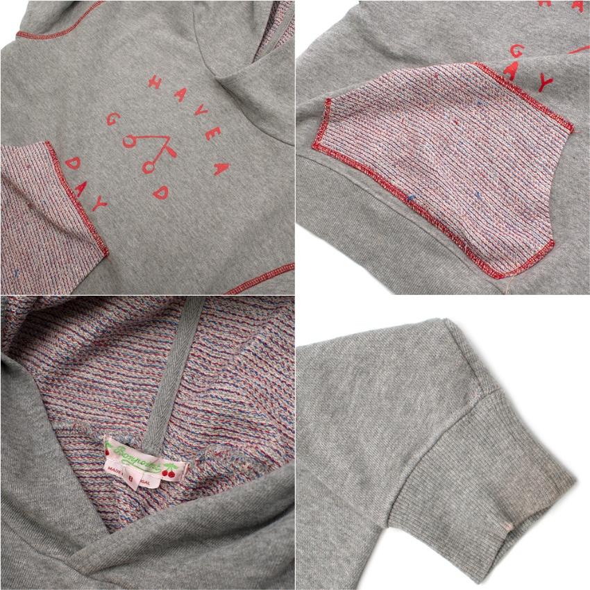 Bonpoint Grey Cotton Tracksuit With Tweed Details
