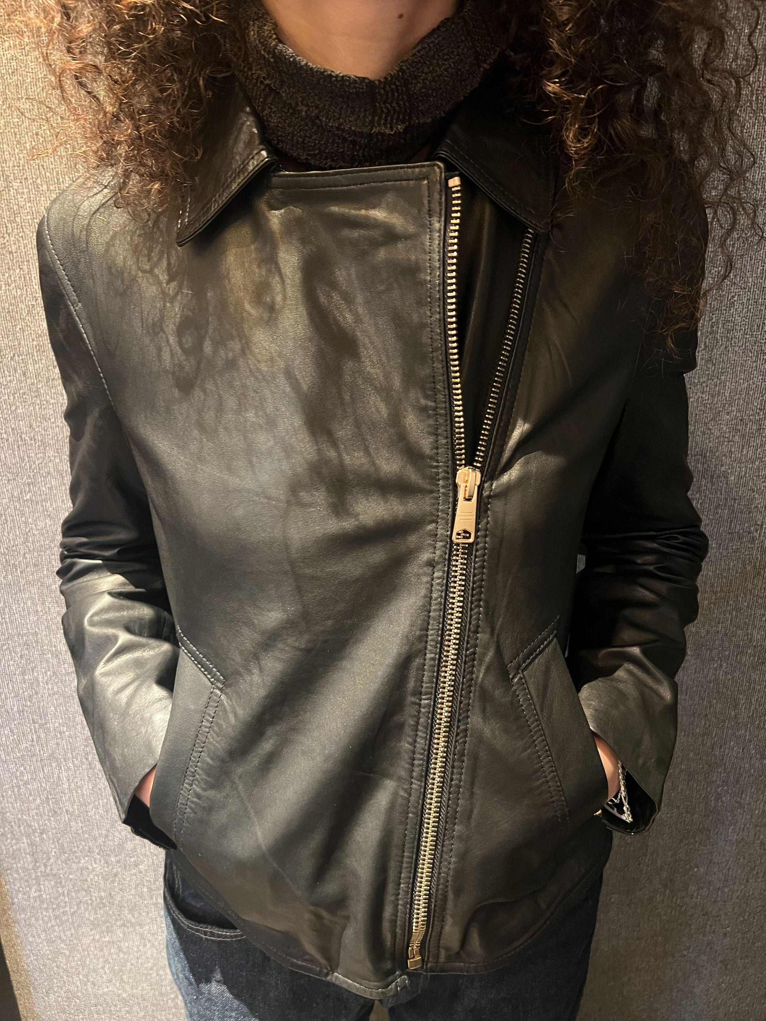 All Saints Black Vela Biker Jacket