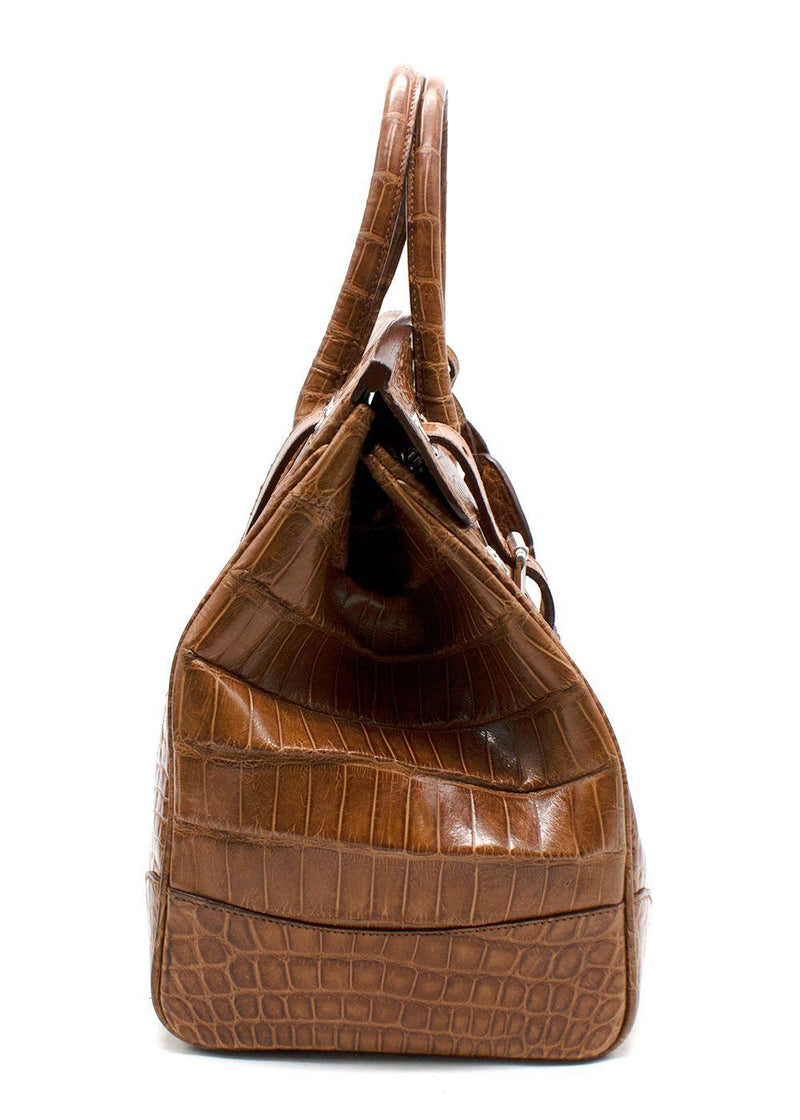 Ralph Lauren Ricky 33 Caiman Crocodile Bag