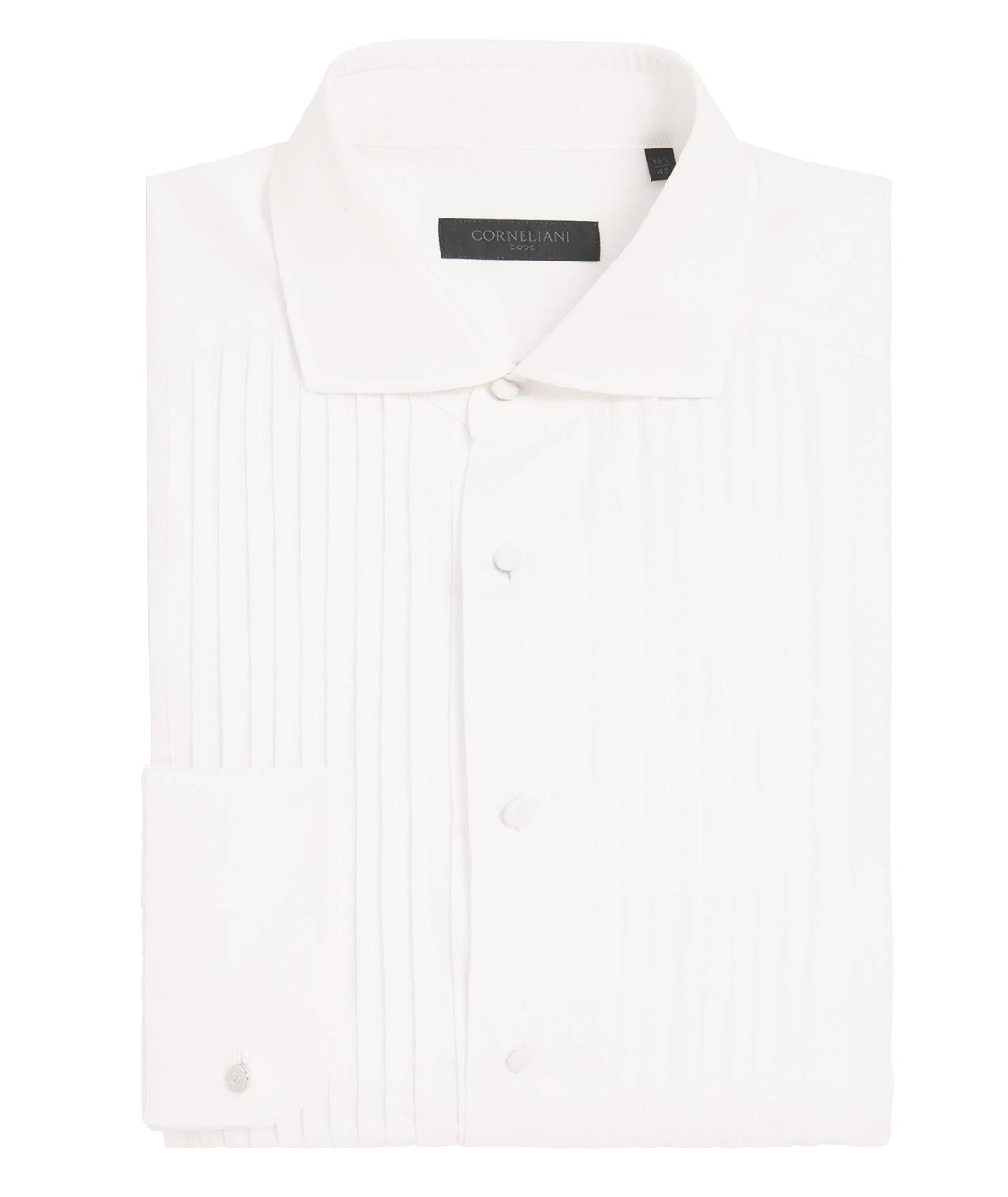 Corneliani Linen-Cotton Code Cocktail Bib Formal Shirt
