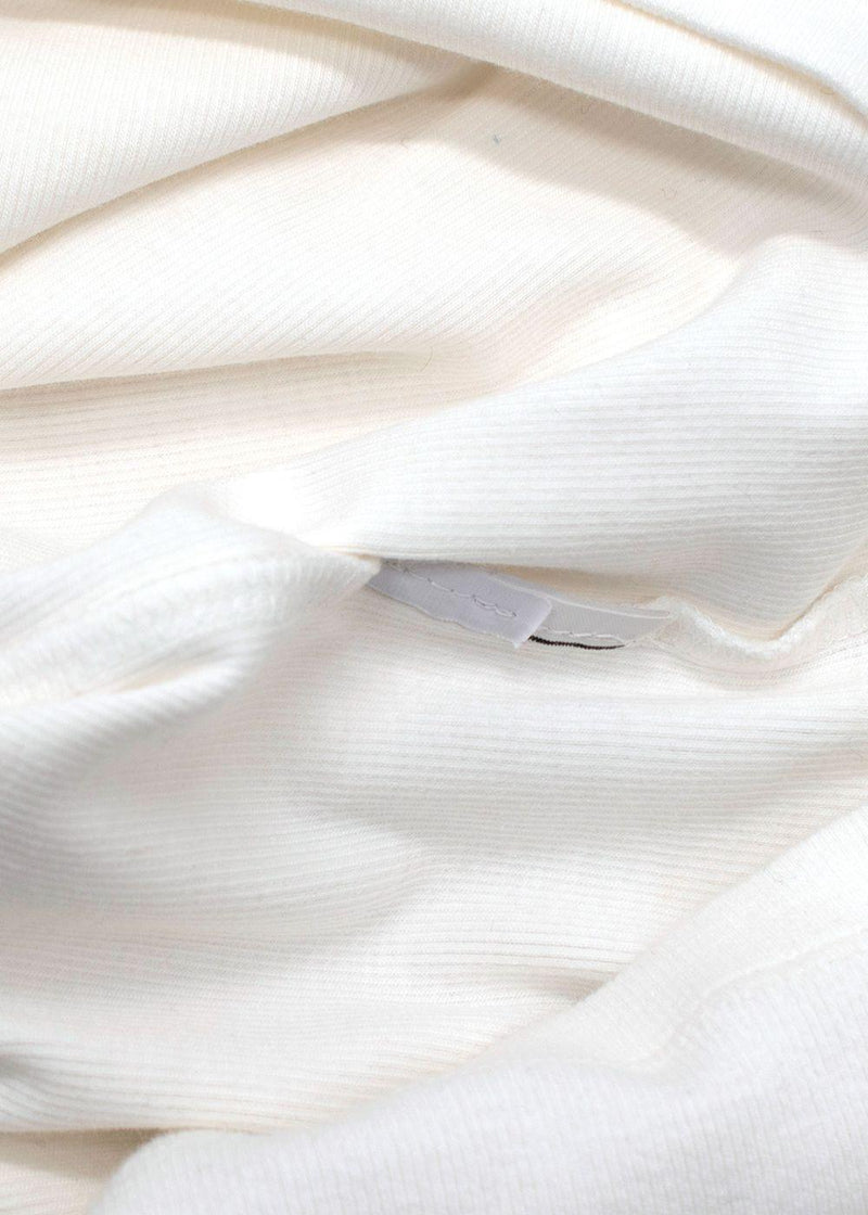 Brunello Cucinelli Soft White V Neck Tank Top