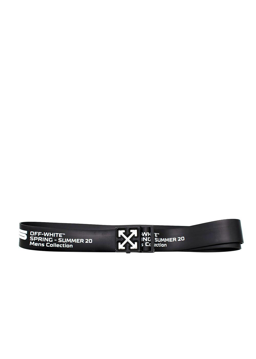 Black Rubber Logo Buckle Belt
