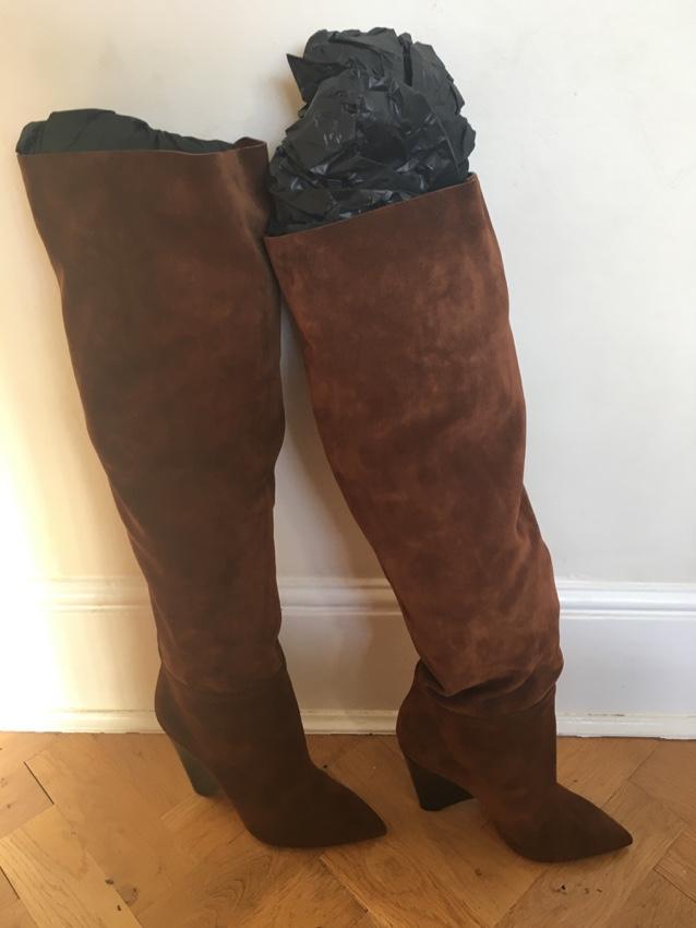 Saint Laurent Niki suede over-the-knee boots