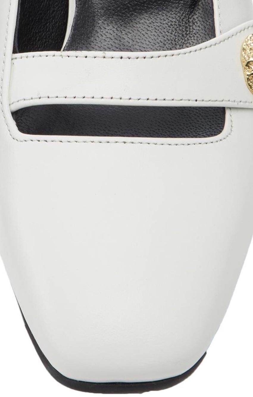 Reike Nen white leather pumps