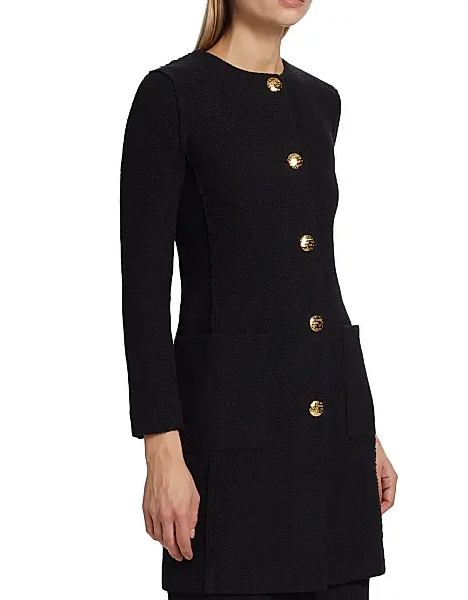 St. John Bouclé Twill Topper Jacket