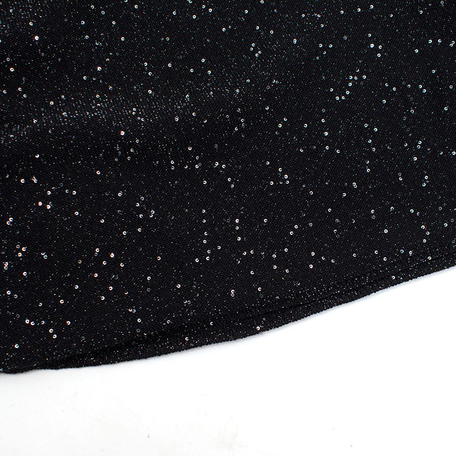 Sequin Polo Neck Silk Blend Knit Jumper