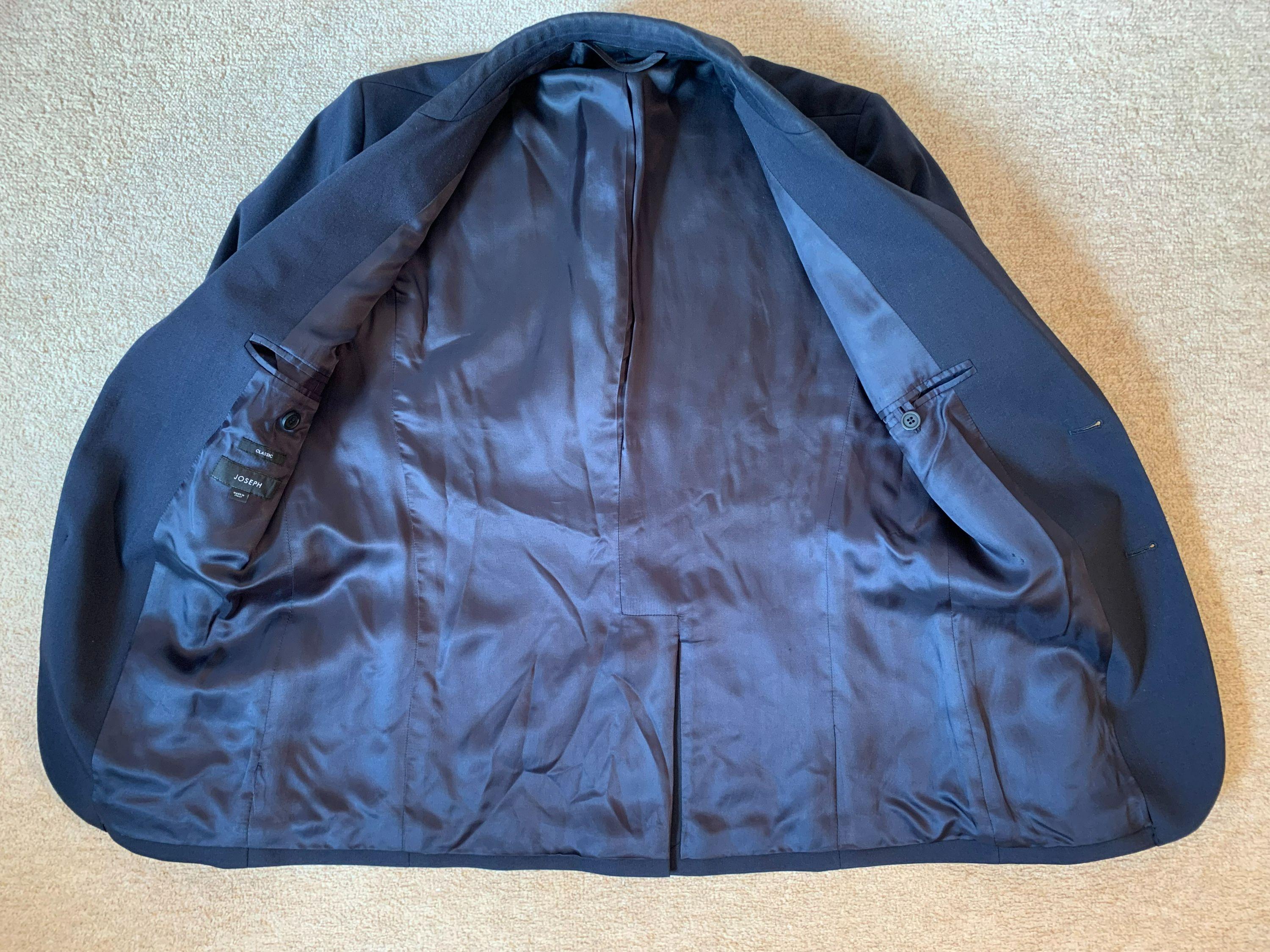 Blue Wool Blend Tailored Jacket