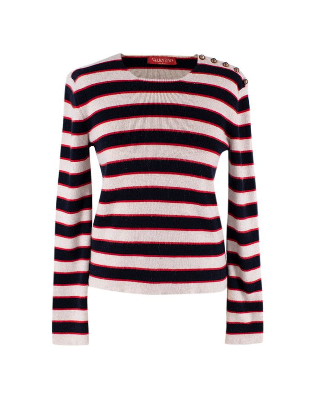 Valentino ricolour striped cashmere sweater