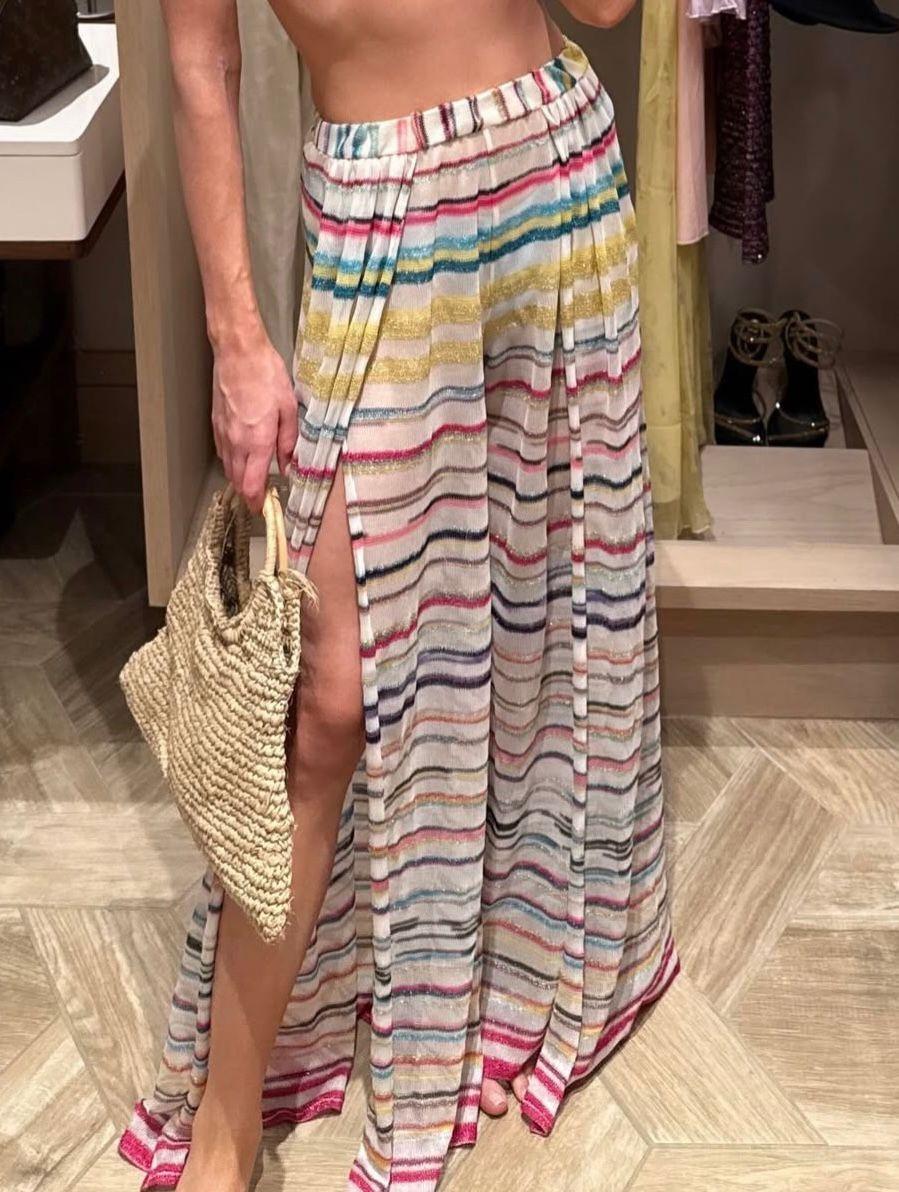 Multi Colour Striped  Wide Legged Pants