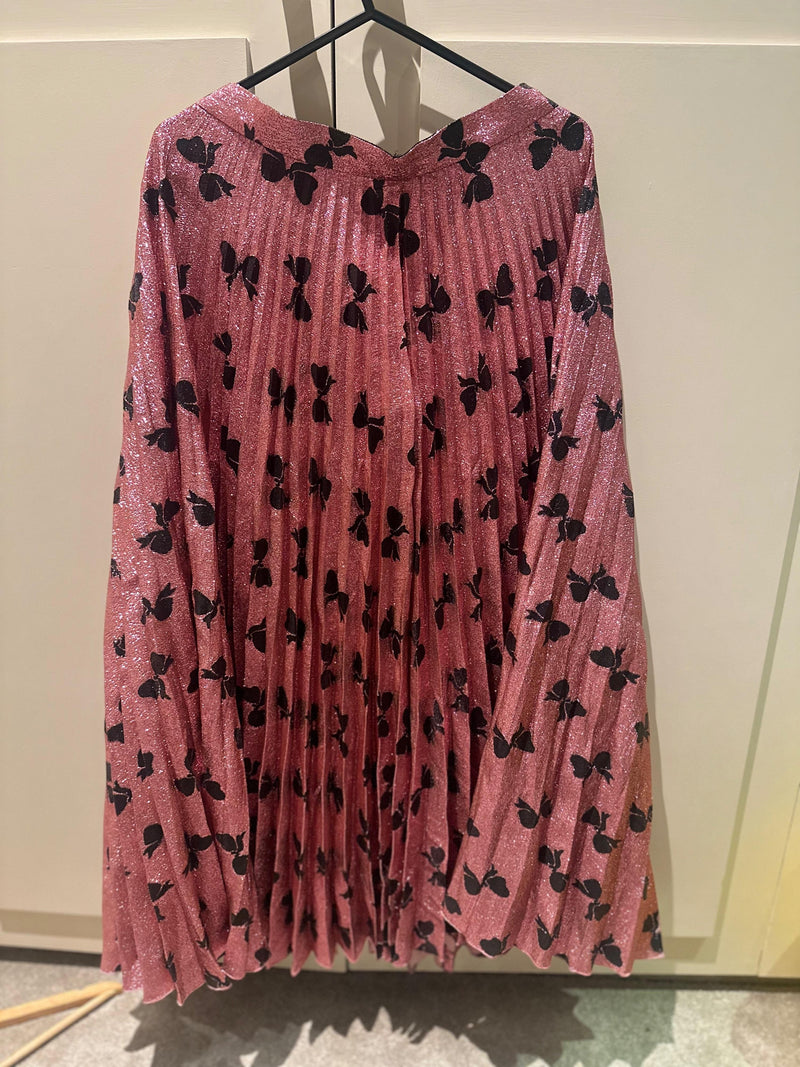 Gucci Iridescent bow lurex pleated skirt