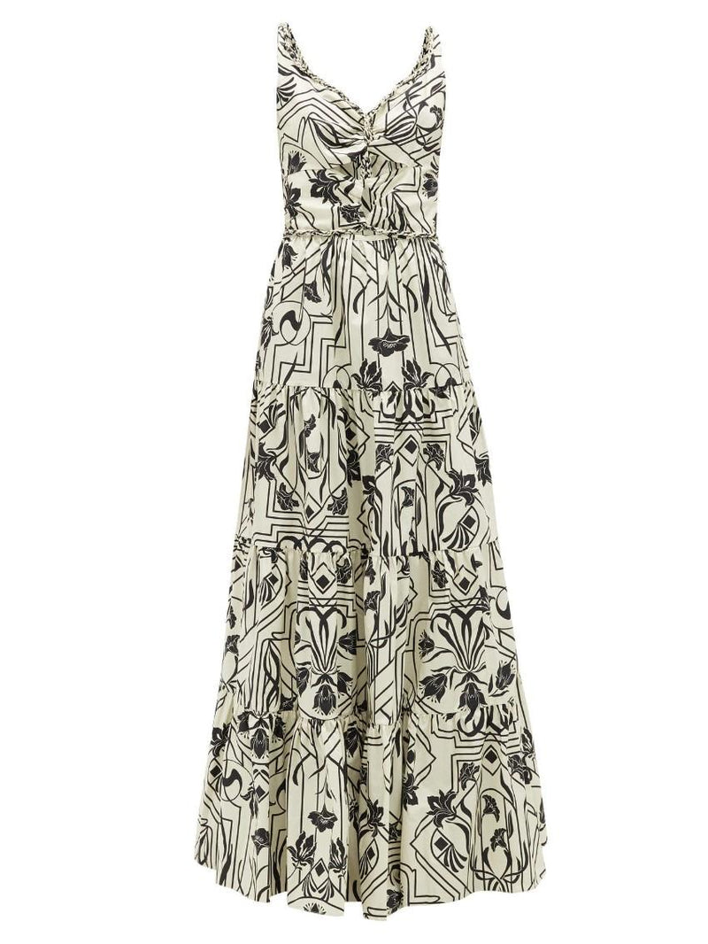 Johanna Ortiz Architecture floral-print cotton maxi dress