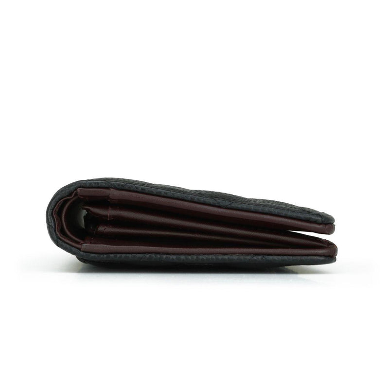 Chanel Black Caviar Leather Long Flap Yen Wallet with Silver Hardware