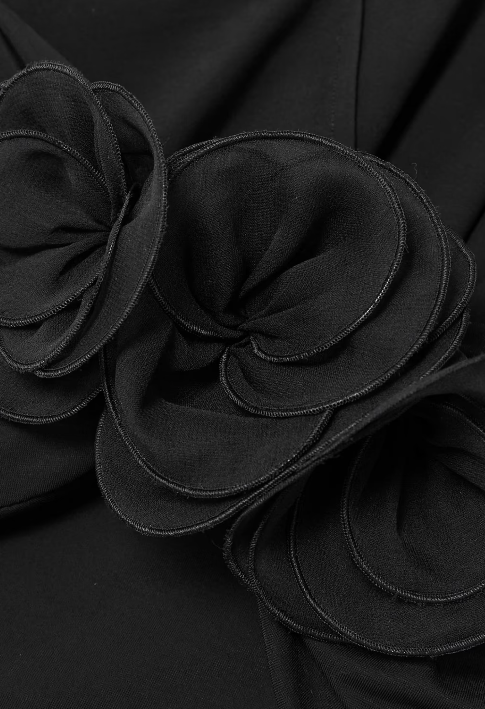 Magda Butrym Floral-Appliquéd Silk Georgette-Trimmed Jersey Trousers