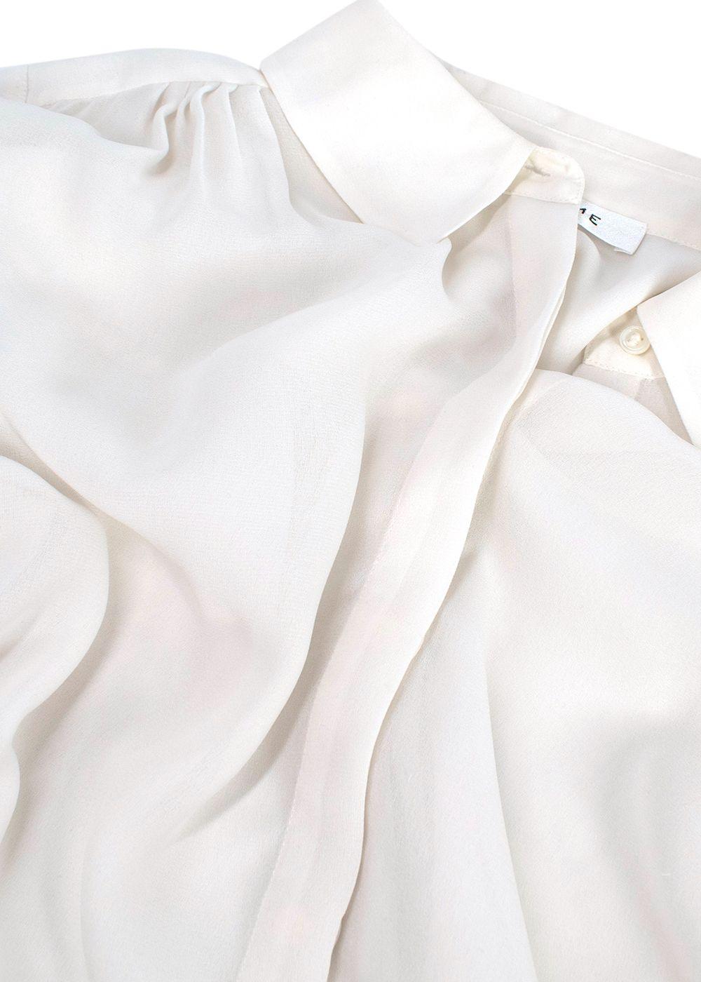 Frame Fluted Sleeve Detailed White Shirt